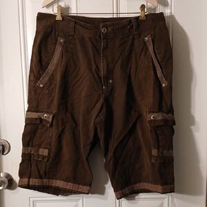 Blan Label Men's Brown Cargo Shorts